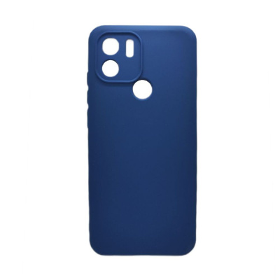 Чехол Silicone Cover с защитой камеры для Xiaomi Poco C51 (синий)